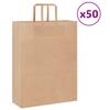 VidaXL Paper Bags 50 Pcs with Handles Brown 32x12x42 Cm, Paper Bag, Paper Gift Bag, Paper Gift Bag, 4101802