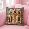 Historical Style Egypt Pharaoh Cultural Style Cushion Cover Linen Pillowcase Cover Soft Decor for Sofa Home Room
