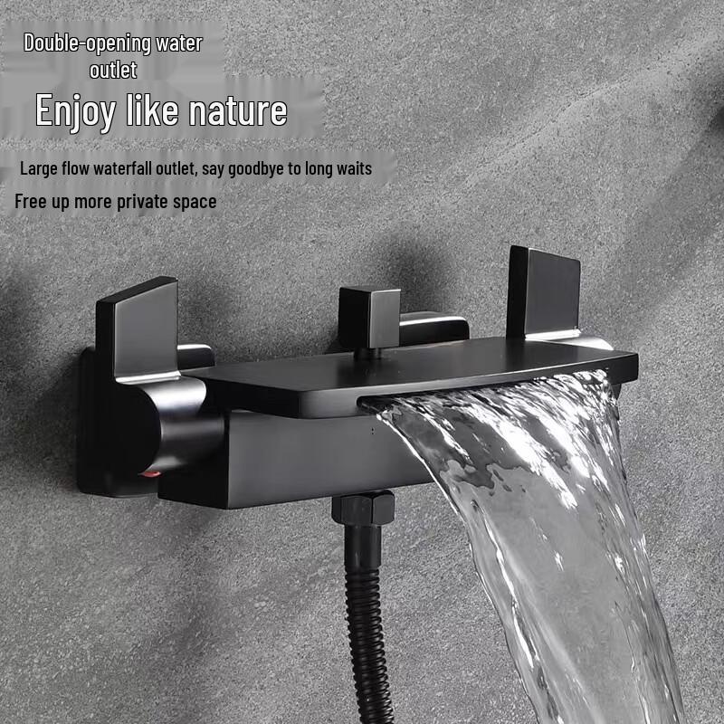 Yi Pan Wall-Mounted Bathtub Faucet with Shower Set