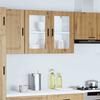 VidaXL Wall-mounted Kitchen Cabinet Glass Door Porto Artisan Oak, Kitchen Wall Unit, Wall Cabinets with 854096