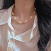 Retro Temperament High Quality Artificial Pearl Woven Necklace High Sense Design Set Niche Jewelry