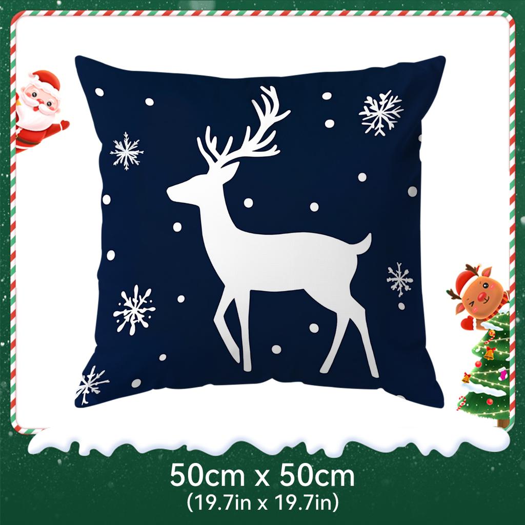 Christmas Snowflake Pillowcase Bedroom Sofa Cushion Cover 100% Polyester Living Room Soft Cushion Pillowcase Home Decor