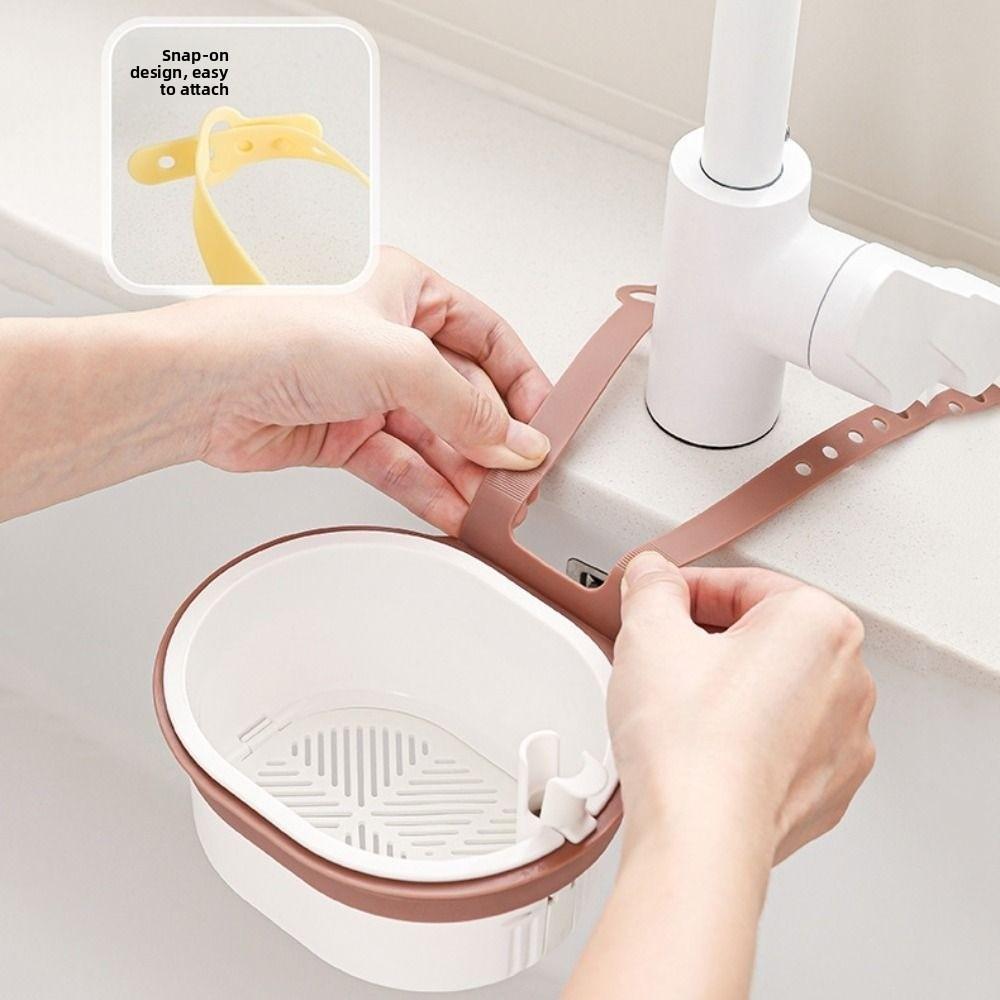 Openable Bottom Kitchen Sink Filter Strainer Separate Sink Storage Rack Sink Hanging Drain Basket