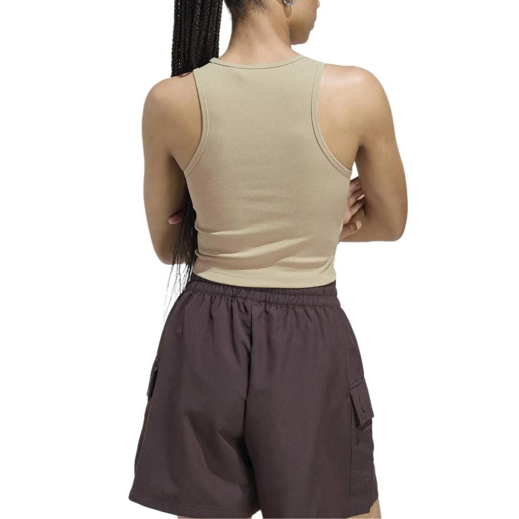 adidas Originals Essentials Ribbed Crew Neck Fitted Sports Tank Top Women Tops KD3822