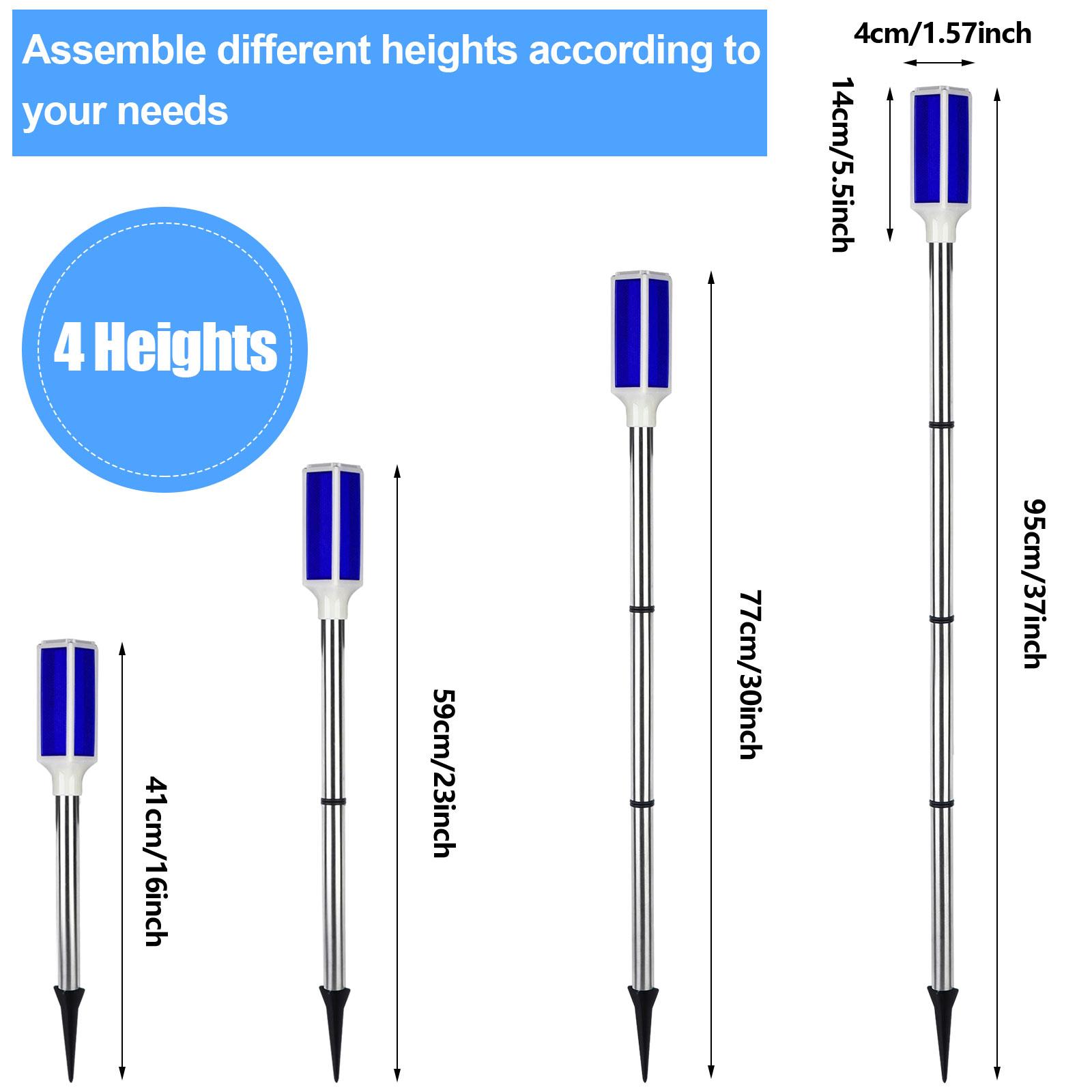 

10 шт., солнечные маркеры для подъездных путей, светоотражающие огни для подъездных путей, синие ландшафтные отражатели для подъездных путей, для снега, дороги, двора, Pa разноцветный