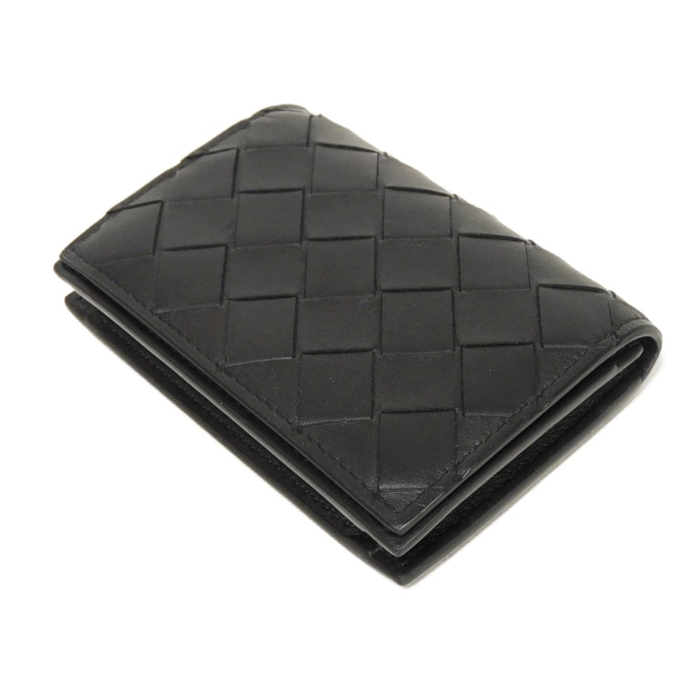 Used 11897 Business Card Holder 605720 VCPQ3 8803 7946 Pass Case RFID IC Chip Maxi Intrecciato Black Men's from Japan
