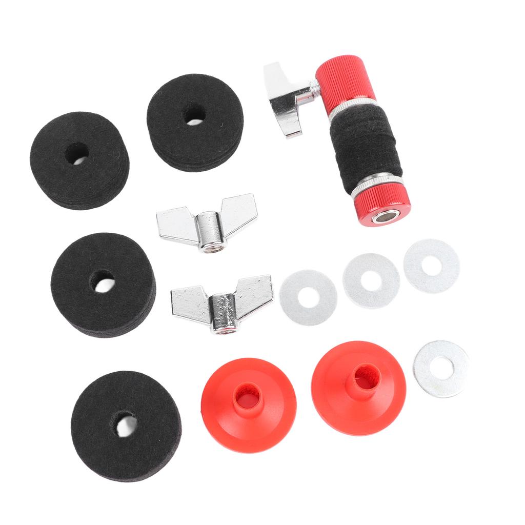 13Pcs Drum Cymbal Accessory Felt Pad Washer Drum Frame Cushion Wing Nut Pedal Cluth for Replacement