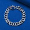 925 Sterling Silver 8-inch Exquisite Woven Bracelet for Men and Women, Party Fashion Gifts, Wedding Accessories, Jewelry