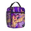 Insulated Lunch Tote Bag Jax's Abstraction Game Unique Design Glitch Rabbit Fanart Cooler Thermal Lunch Food Box Portable School