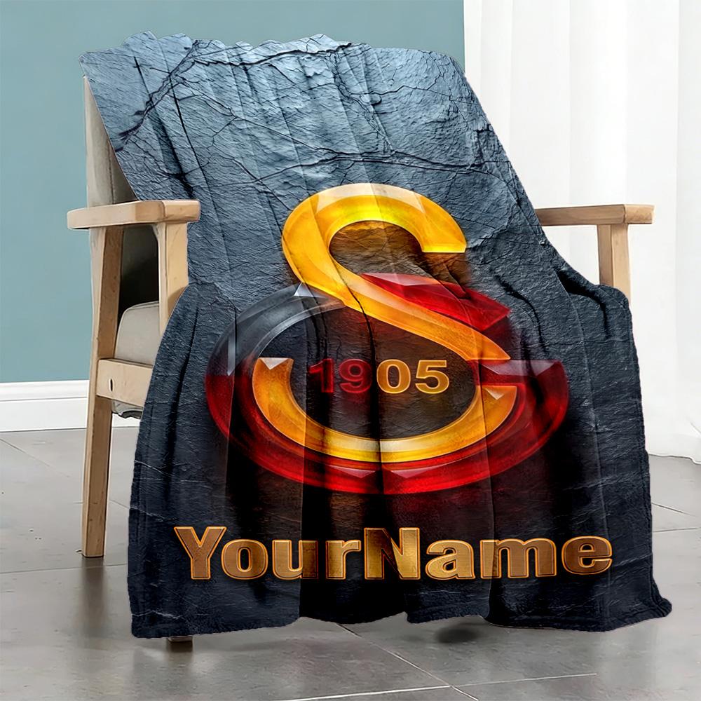Galatasaray 1 Customize Your Name Blanket Multi-purpose Personalized Blanket Warmthful Decor Throw For Home Decor Picnics Bed Livingroom