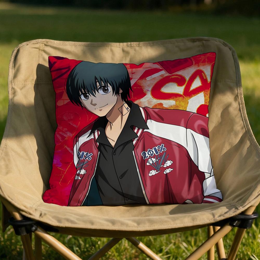 NNagumo yoichi japan anime Cushion Cover Soft Reversible Durable Pillow Cover MultiScene Use for Home Car Daily Comfort
