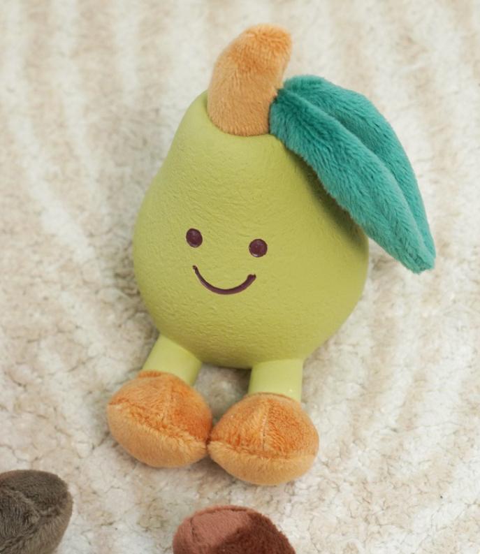 Latex Plüsch Simulierte Frucht Hundespielzeug Geräuschdämpfend Zähneknirschen Geeignet für Haustierspielzeug für Alle Körpertypen