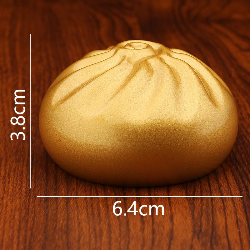 

Copper buns, bags earn money, win and thrive, small lucky bags, office desktop lucky decorative brass ornaments