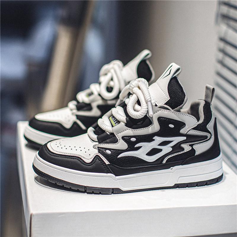 New Bread Mens Sneakers PU Designer Platform Breathable Chunky Skate Shoes 2024 Casual Low-top Vulcanized Athletic Male Footwear