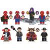X0331 Spiderman Building Blocks Toy Set With Black And Red Superhero Suit