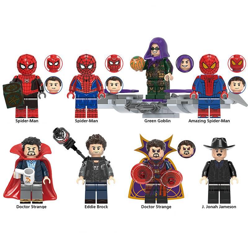 X0331 Spiderman Building Blocks Toy Set With Black And Red Superhero Suit