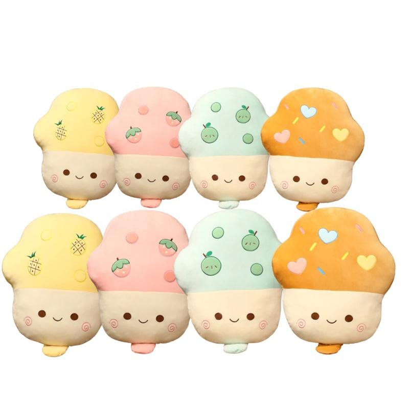 Cute Ice Cream Throw Pillow Plush Doll Soft And Colorful Design Perfect For All Ages