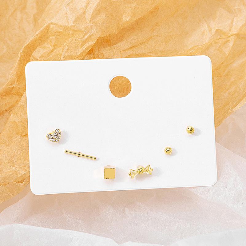 Small And Simple Pearl Stud Earrings Set, Sweet Temperament Mini Rhinestone Pearl Earrings Earrings.