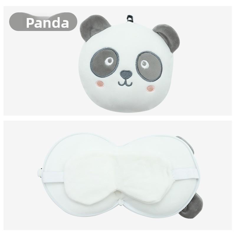 Cute Cartoon Ushaped Pillow With Water Crystal Fabric For Home And Travel