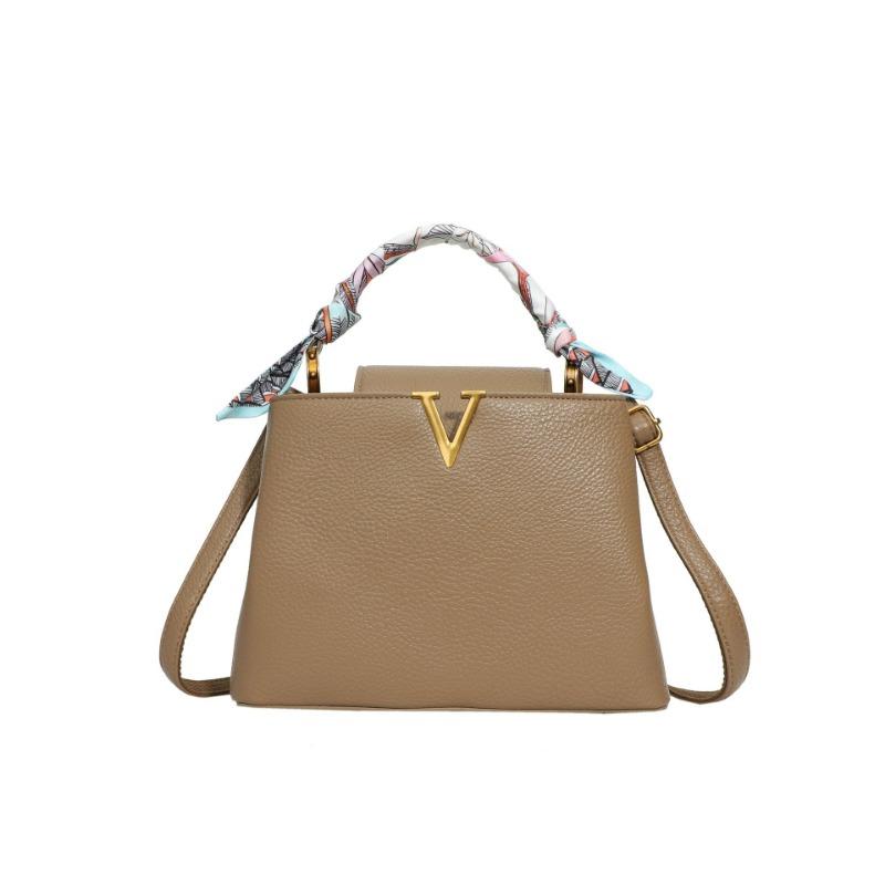 

Модная сумка с узором личи, новая универсальная сумка через плечо большой вместимости хаки