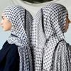 180*70cm Middle East Islam Arab Hijab Keffiyeh Muslim Shawl Printing Chiffon Palestine Hijab Head Neck Scarves Musulman Hijabs