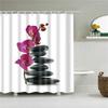 3D Scenic Landscape Seaside Beach Trees Flowers Shell Bath Curtain Shower Curtains for Bathroom Waterproof Polyester Frabic Hook