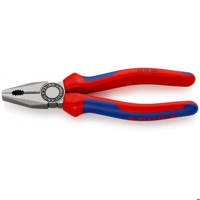 Pince universelle - KNIPEX - 0302180 - polie - bi-matière - 180 mm