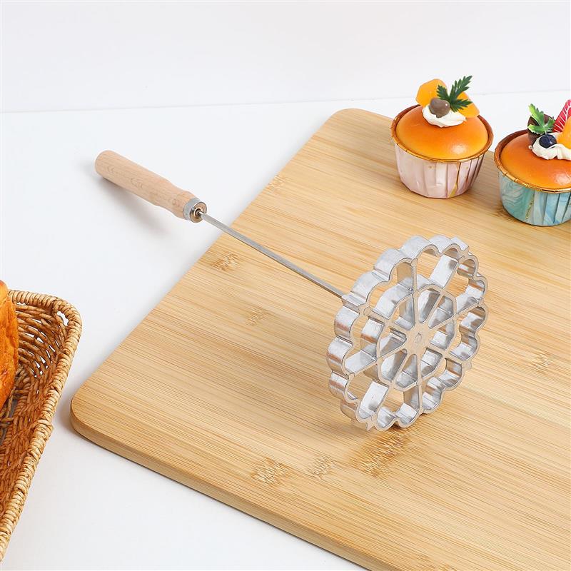 Aluminum Alloy Non-Stick Pancake Molds Frying Mold Rosette Cookie Waffle Snack Mold Shredded Carrot Cookie Kitchen Baking