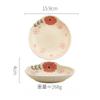 1. Spring Floral Ceramic Tableware, Cute Irregular Underglaze‑Color One‑Person Meal Bowl Plate Set Microwave‑Safe