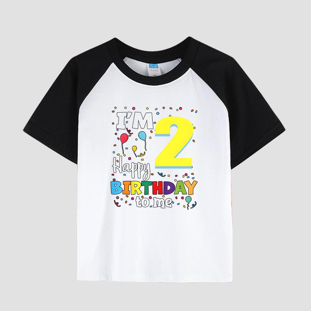 Kids' Printed T-Shirt with Short Sleeve, Cotton Fabric, Girls' Casual Fashion Top for Summer