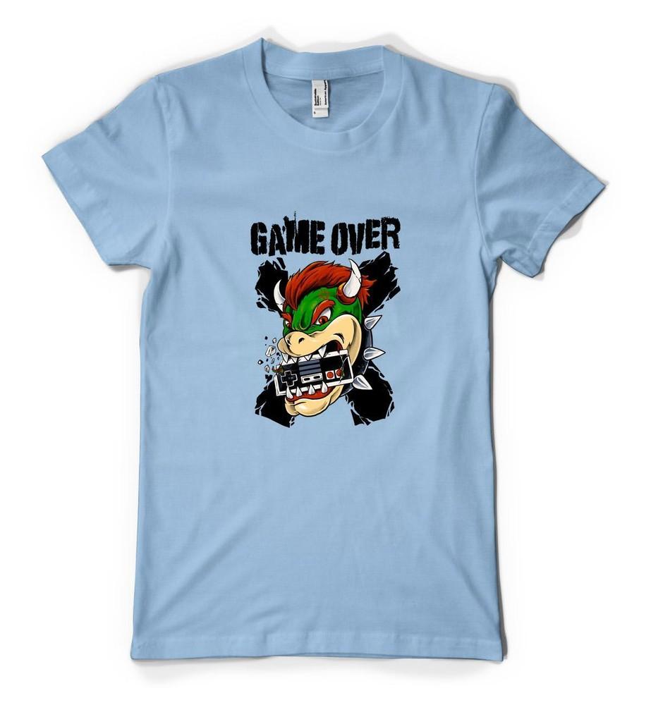 

Gamer Mario Gaming Plumber Bowser Game Over Personalised Kids Unisex T-Shirt M