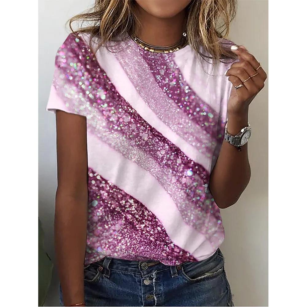 

Новая летняя женская футболка в полоску с графикой, повседневная свободная уличная одежда, женские топы с короткими рукавами, одежда большого размера, футболки для девочек 8XL