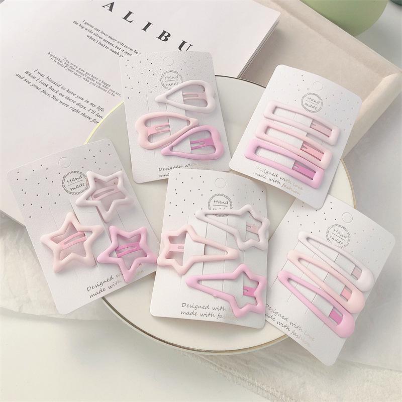 Versatile Pink Star Hair Clip for Girls - Ideal for Side Bangs and Forehead Fringes