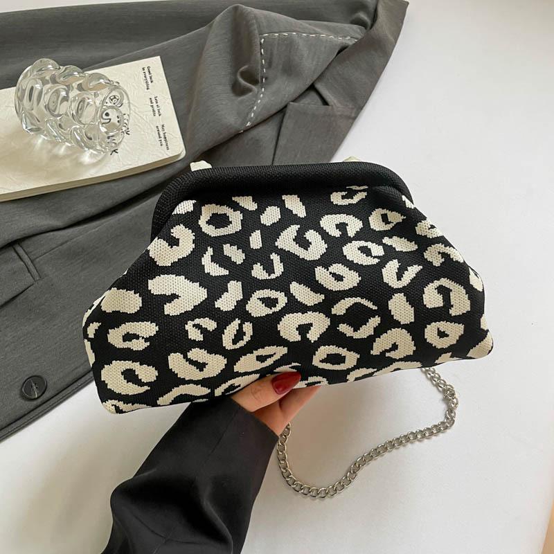 Autumn New Chain Leopard Print Bag Trendy Personalized Women's Bag Texture Women's Casual Shoulder Messenger Bag