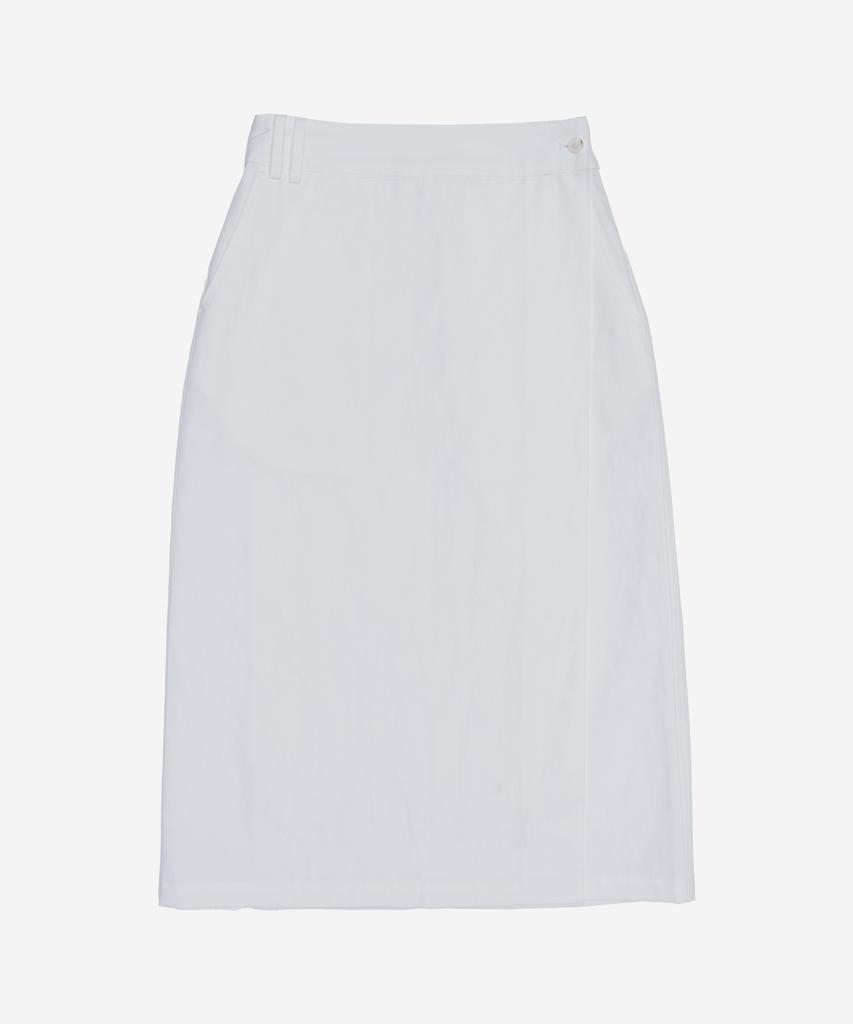 Pildeoseu Women'S Feminine Button Wrap Long Skirt White