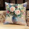 Flower Vase Pillow Case Pillowcase, Double-Sided Printed, Sofa Cushion, Bedroom Headboard Pillow