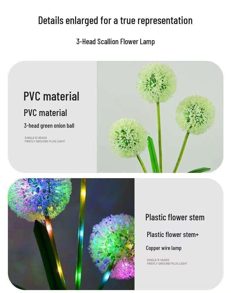 Crossled Outdoor Solar Dandelion Stake: Colorful Garden Atmosphere Light