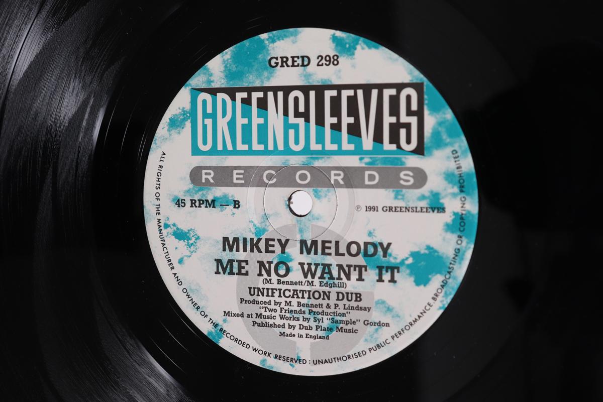 

12inch Record MIKEY MELODY Monday Morning Blues Me No Want I GRED298 Greensleeves 1991 UK Reggae Ska Dub Used