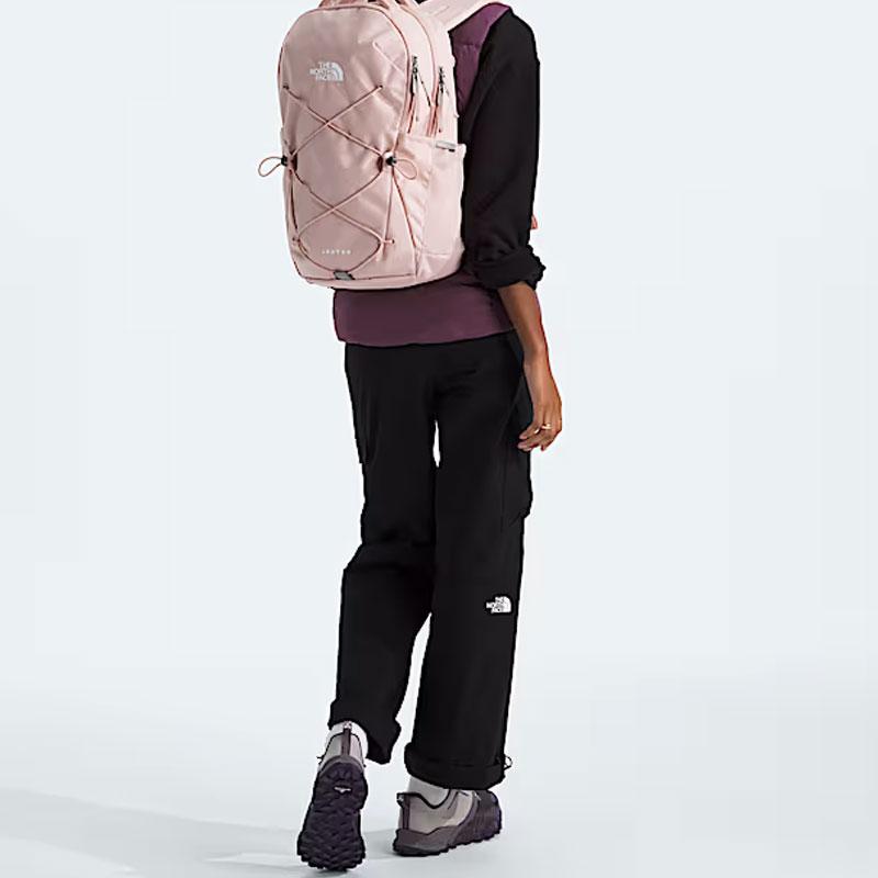 The North Face Jester 22L Logo Zipper Closure Backpack Women Backpack Pink Moss NF0A3VXGLK6