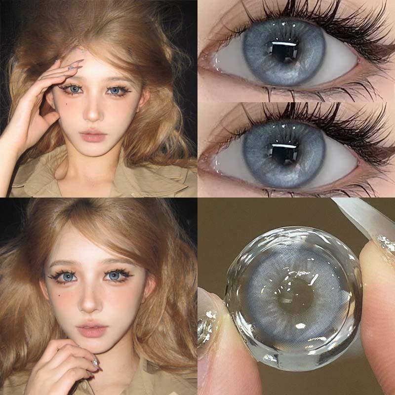 MillCreek 2pcs/Pair Myopia Contact Lenses 14.2mm Soft Eyes Yearly Use Natural Contact Lens with Grade 0.00~-8.00 Color Contact Lens Cosmetics For Eyes