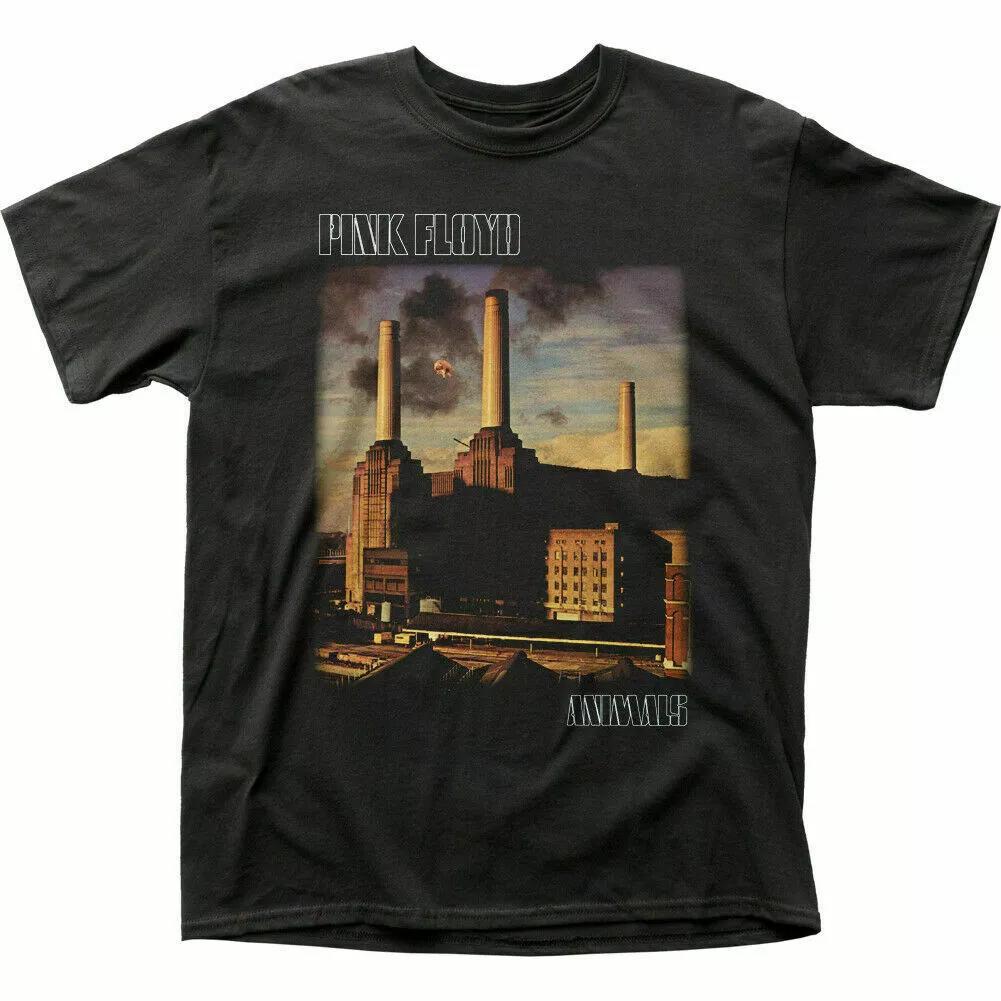 

100% хлопок ТОПЫ УНИСЕКС ФУТБОЛКИ МУЖСКИЕ ЖЕНСКИЕ Футболка Pink Floyd Animals Мужская Лицензионная Рок-н-ролл Музыка Ретро Футболка Группы Черная XL чёрный