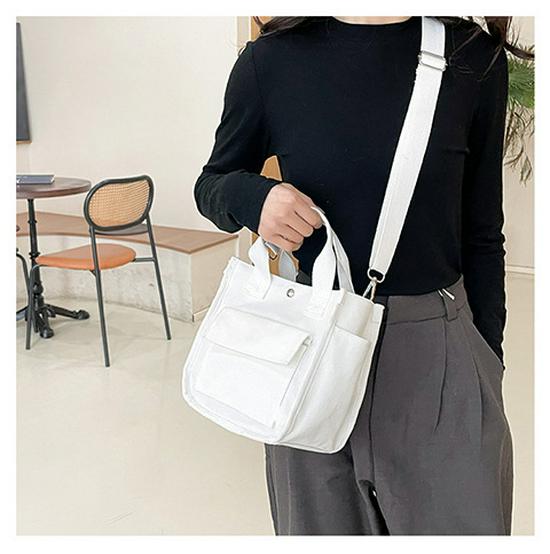 Women's Multi-Pocket 3D Canvas Tote: Versatile Crossbody, Student, & Lunch Bag