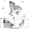 Heart-Shaped Children's Cognitive Toy: Roaring Tibetan Wolf Model Ornament