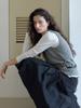 Elssibeui Cozy Mohair Knit Vest_Gray