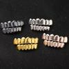 Eco-friendly Copper Teeth Grillz Caps Anti Slip Teeth Jewelry Teeth Grillz Top Bottom Set  Cosplay