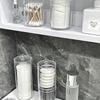 Cotton Pad Storage Box, Cotton Swab Box Holder, Household Transparent Cover Acrylic Desktop Powder Puff Organization Box