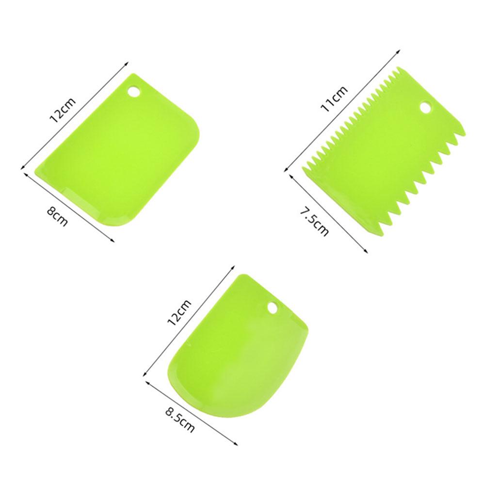 Silicone World 3PCS/Set Dough Cake Cutter Slicer Spatula for Cake Cream Scraper Pasty Cutters Scraper DIY Cake Decorating Tools