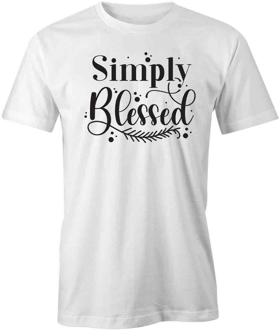 SIMPLY BLESSED TShirt Tee Short-Sleeved Cotton CLOTHING S1WSA220 S
