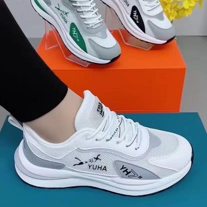 

Men s and women s sports shoes mesh breathable dad shoes casual soft sole fashion running couple shoes flying woven sports shoes 36 [Women s]