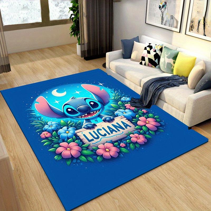 1pc Stitch Pattern Area Rug Soft Flannel Floor Mat for Living Room,Office,Bedroom and Carpet,Sofa Coffee Table Floor Mat